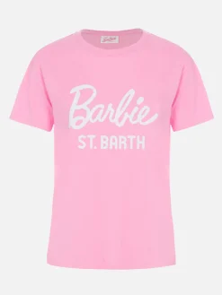 T-shirt girocollo in jersey di cotone da donna Emilie con stampa Barbie St. Barth | BARBIE SPECIAL EDITION