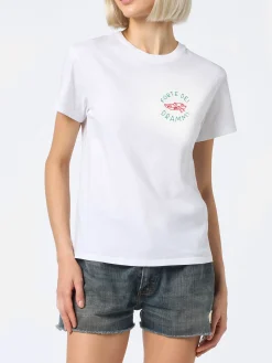 T-shirt in cotone con ricamo "Forte dei Drammi" | EDIZIONE SPECIALE INSULTI LUMINOSI