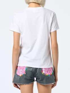 T-shirt in cotone con ricamo 