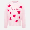 T-shirt rosa a maniche lunghe da bambina Penny con ricamo I'm a star