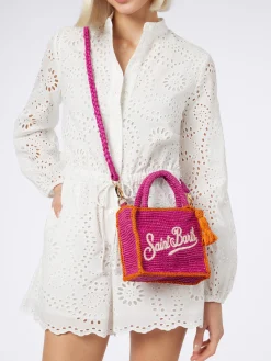Tutina corta da donna in cotone pizzo Sangallo bianco Julian
