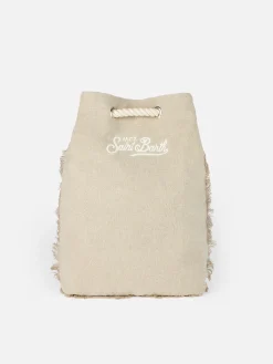 Zaino in lino beige da barca
